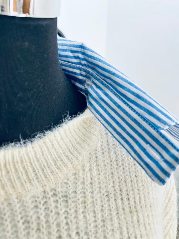 Jersey cuello camisa Beige - Imagen 2
