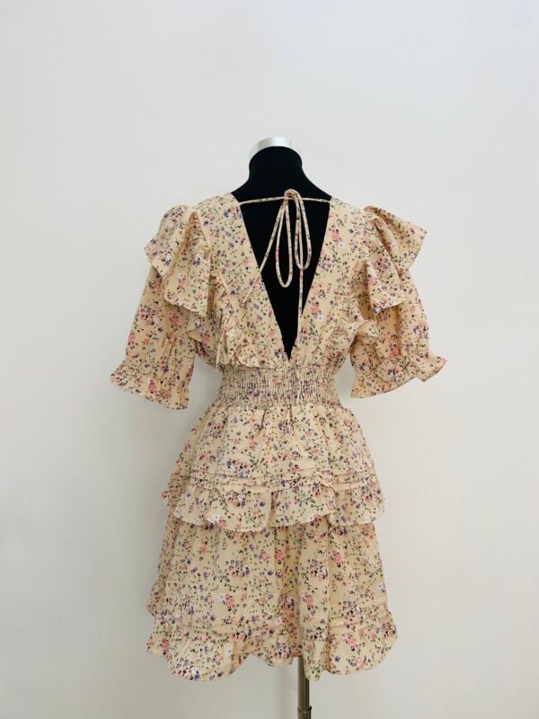 Vestido Beige Flores - Imagen 2