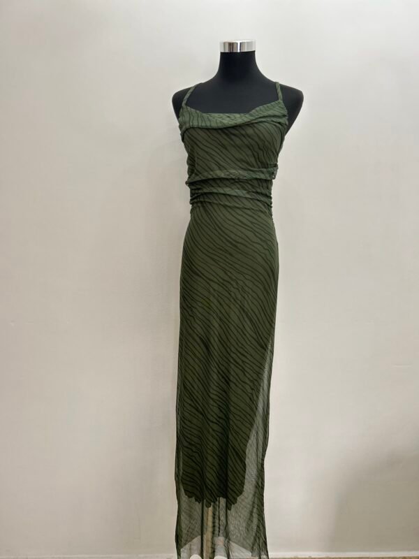 Vestido largo animal print
